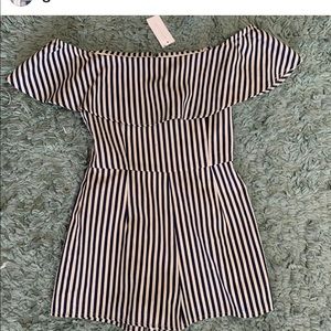 NWT Sugar Lips off the shoulder romper